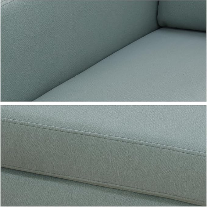Sectional Sofas for Living Room Furniture Sets, 4-Seat Modular Sectional Sofa with Armrests, High Elastic Sponge Filled L Shaped Couch for Apartment, Green