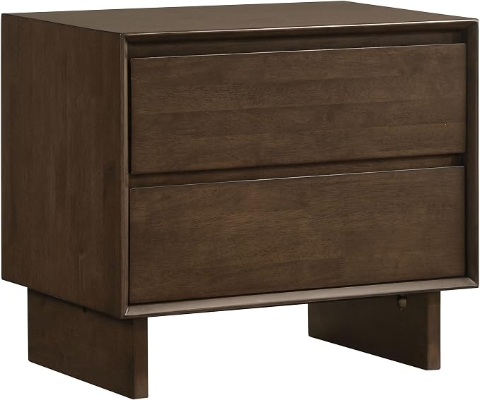 Coaster Home Furnishings Glenwood Transitional Wood 2-Drawer Bedroom Nightstand Bedside Table Organizer Unit Warm Brown 225012 by CoasterFineFurniture