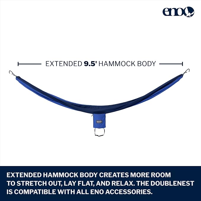 ENO, Eagles Nest Outfitters DoubleNest Lightweight Camping Hammock, 1 to 2 Person, Special Edition Colors, ATC - Image 2