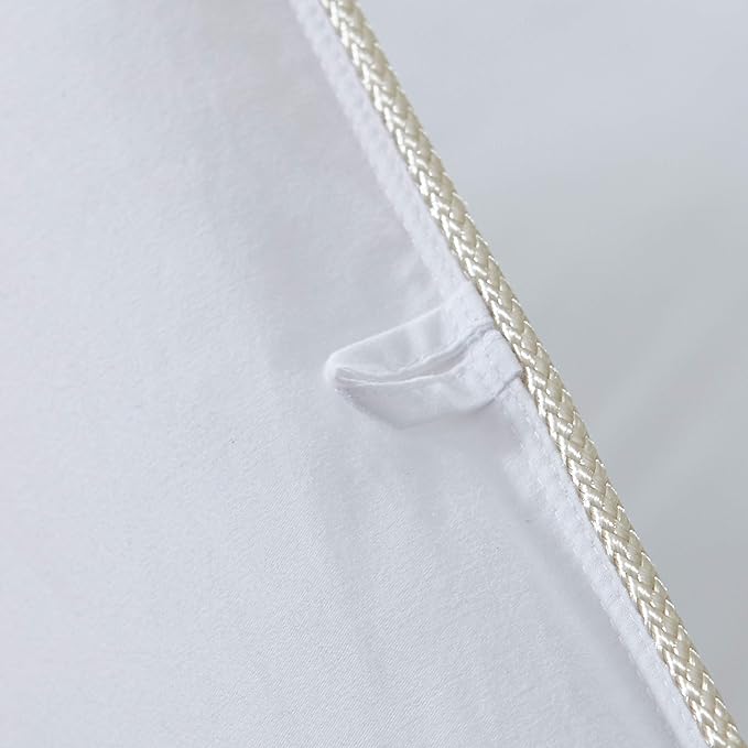 EGYPTIAN BEDDING 600-Thread-Count Egyptian Cotton Siberian Goose Down Comforter, 80 oz. Fill Weight, Cal King, Solid White (California King Size)