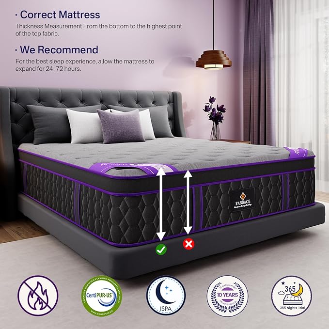 King Size Mattress, 14 Inch Deluxe Hybrid King Mattress in a Box, Cooling-Gel Memory Foam & Pocket Springs, Medium Firm, Pressure Relief, Extra Edge Support, 365-Night Trial (2026 Upgraded Support)
