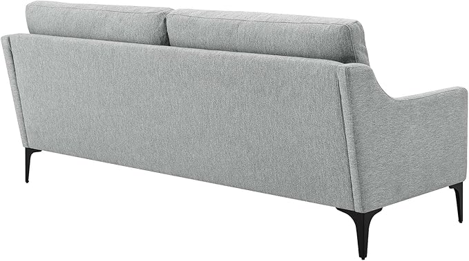 Modway EEI-6019-LGR Corland Upholstered Fabric Sofa, Light Gray