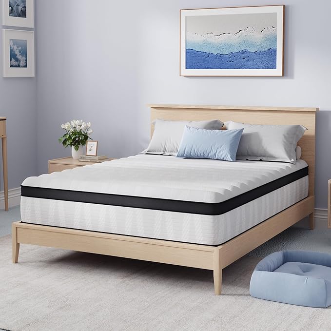 Avenco King Size Mattress, 14 Inch King Hybrid Mattress in a Box, Medium Firm Bed with Pocket Springs for Motion Isolation, Strong Edge Support, Breathable Comfort, CertiPUR-US Certified