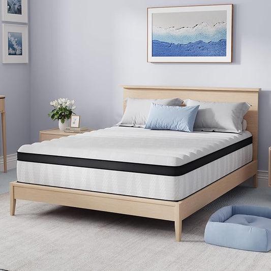 Avenco King Size Mattress, 14 Inch King Hybrid Mattress in a Box, Medium Firm Bed with Pocket Springs for Motion Isolation, Strong Edge Support, Breathable Comfort, CertiPUR-US Certified