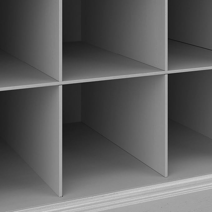 Bush Home Woodland 40W Hall Tree and Shoe Storage Bench with Shelves in Cape Cod Gray, Cubbies and Coat Hooks for Foyer, Mudroom, or Entryway - Image 7