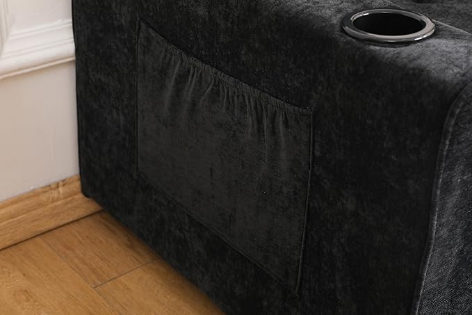 ERYE Foldable Loveseat Sofa Convertible Pull Out Sleeper Sofabed,2 Seat Tufted Upholstered Sofa Modern Convertible Sleeper Couch Bed with Cupholders and Side Pockets