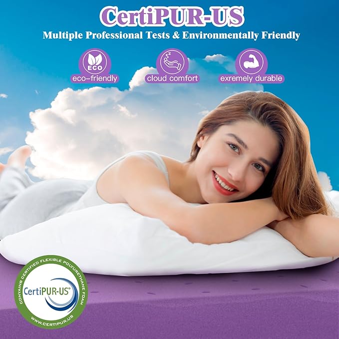 Airensky 2 Inch Cooling Gel Memory Foam Mattress Topper King Size - CertiPUR-US Certified Bed Topper, Pressure Relief for Back Pain, Breathable Design, Odor-Free (76"x80")