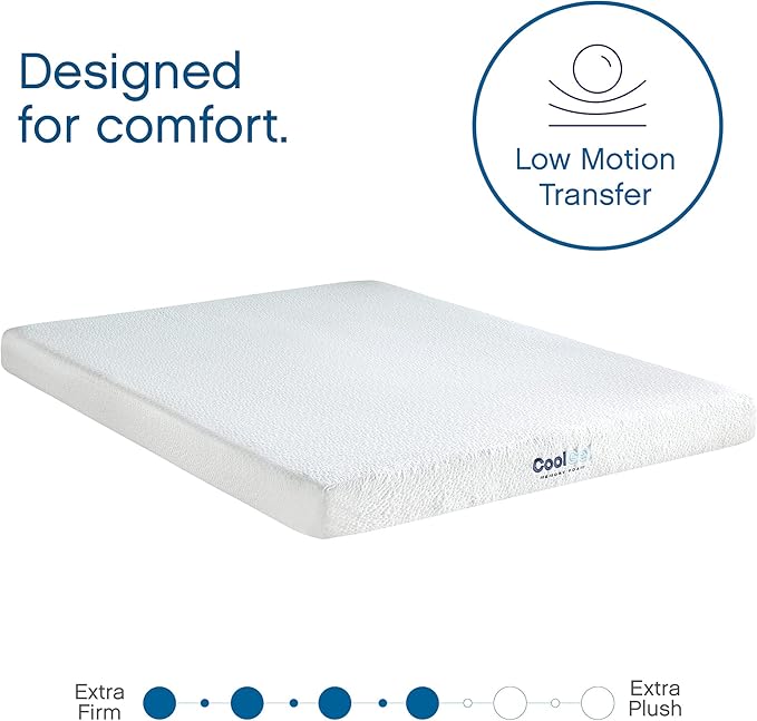 Cool Gel Chill 14 Inch Medium Firm Memory Foam Mattress Twin XL Size, with Bonus Cool Gel Memory Foam Bed Pillow, 14" with Pressure Relief, CertiPUR-US Certified, Cooling Twin XL Mattress in a Box