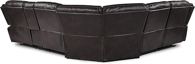 Lexicon Bay 3-Piece Manual Reclining Sectional Sofa, Dark Brown