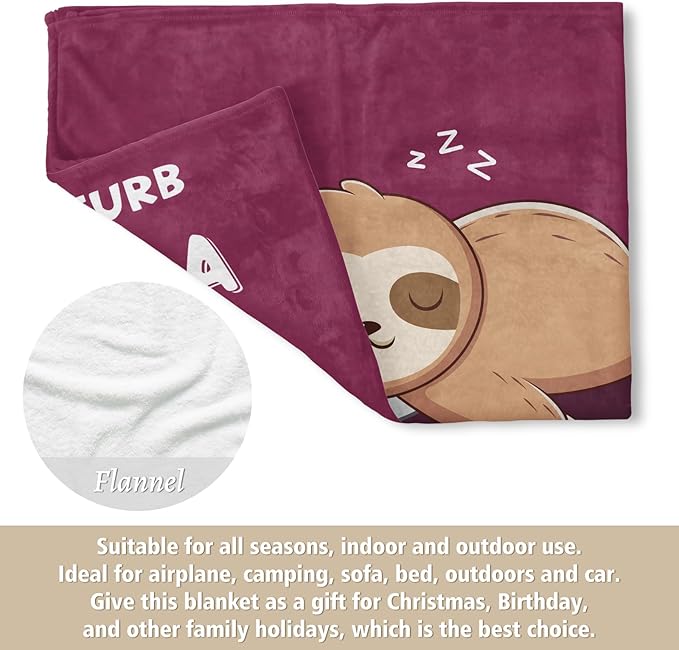 Funny Gifts for Grandma Mothers Day, Grandmas Birthday Gift from Grandkids, Grandma is Charging Sloth Blanket, Grandmas Gifts for Christmas, Soft Sloth Blanket for Grandmother 60" x 50"
