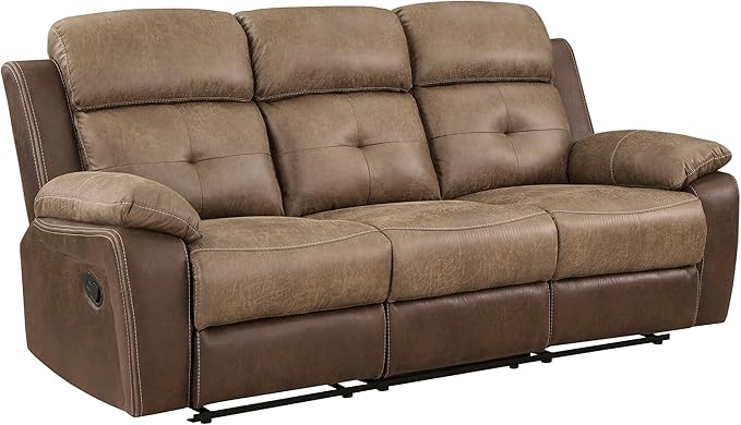 Lexicon Marianna 3-Piece Reclining Living Room Sofa Set, Brown