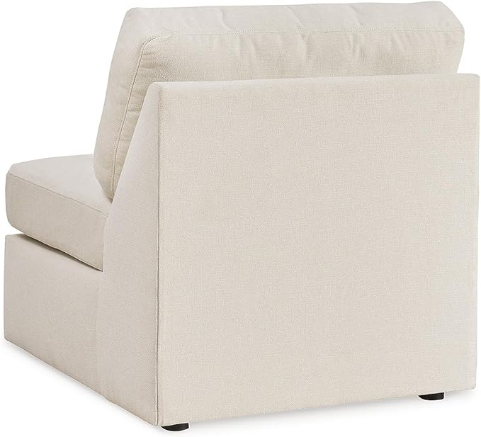 Signature Design by Ashley Modmax Stain Resistant Modern Modular Straight 5-Piece Sectional with Reversible Cushions, Removable Covers, USB Ports and 2 Accent Pillows, White