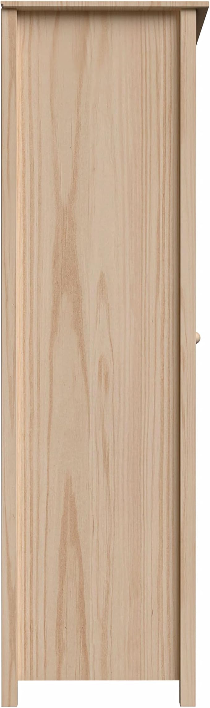 From the Tree Furniture Solid Wood Armoire – 2-Door Wardrobe Cabinet with Adjustable Shelves, Tall Bedroom Storage Closet, Unfinished
