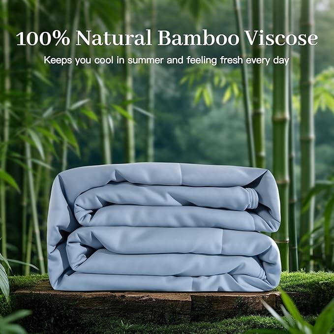 NEXHOME PRO 100% Viscose from Bamboo Comforter King Size - Ultra-Soft, Breathable, Lightweight All-Season & Summer Duvet Insert, Natural Temperature Regulating for Cooling Sleep