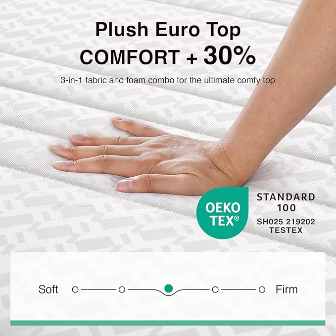Novilla 12 Inch Queen Size Mattress in a Box, Hypoallergenic & Back Pain Relief, Hybrid Queen Mattresses with Smarts Coils, Fiberglass Free CertiPUR-US Certified Colchones No Box Spring Needed