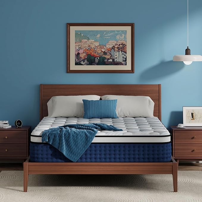 Full Mattress 14 Inch,Medium Firm Full Mattress in A Box, Memory Foam Mattress with Pocket Springs for Back Support, CertiPUR-US&Oeko-TEX Certified, Fiberglass Free, No Odor,365-Night Trial