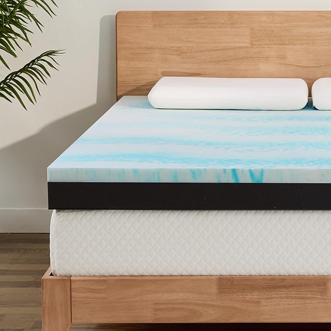 Firm to Extra Firm Mattress Topper Queen Size 3 Inch, Pain Relieving Foam Bed Topper for Extra Support, Gel Memory Foam&High-Density Foam Mattress Pad, CertiPUR-US Certified