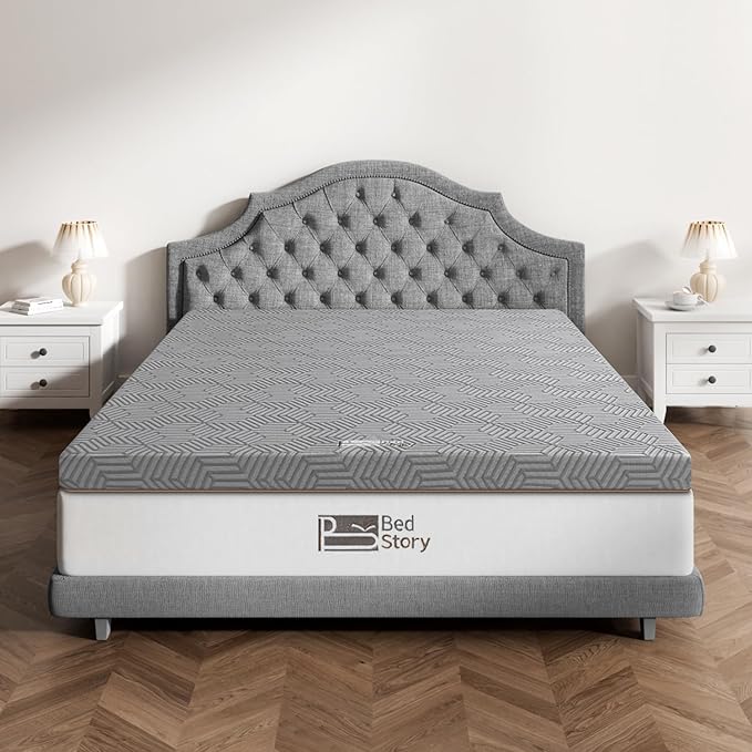 BedStory Firm Mattress Topper Twin - 4 Inch Memory Foam Mattress Topper for Back Pain - High Density Foam Bed Toppers with Breathable Cover, CertiPUR-US Certified