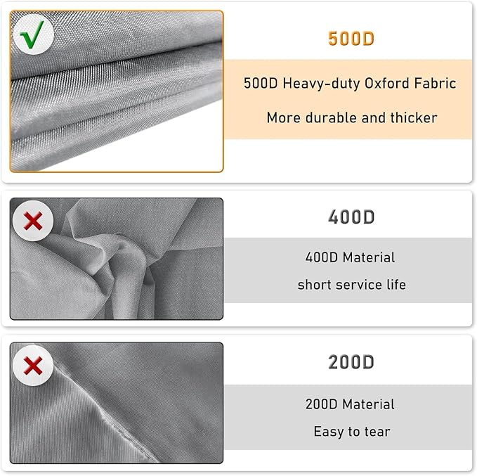 STARTWO Outdoor Waterproof Patio Furniture Covers 4-Piece Set for Chairs, Loveseat and Coffee Table, Heavy Duty 600D, Grey - Image 9