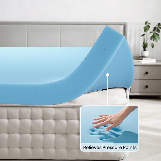 OhGeni Mattress Topper Pad 3" (Cover + Topper) White Queen