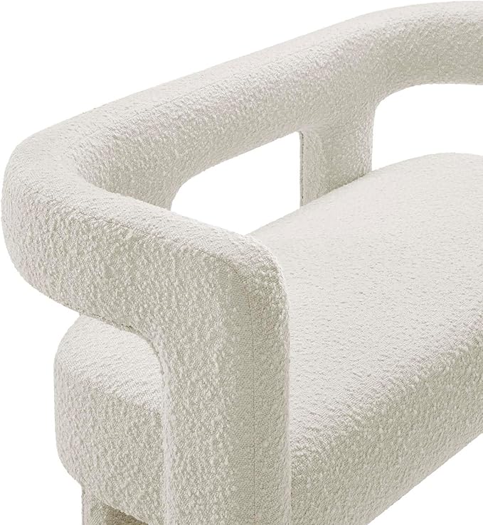 Modway EEI-6477-IVO Kayla Boucle Upholstered Loveseat, Ivory