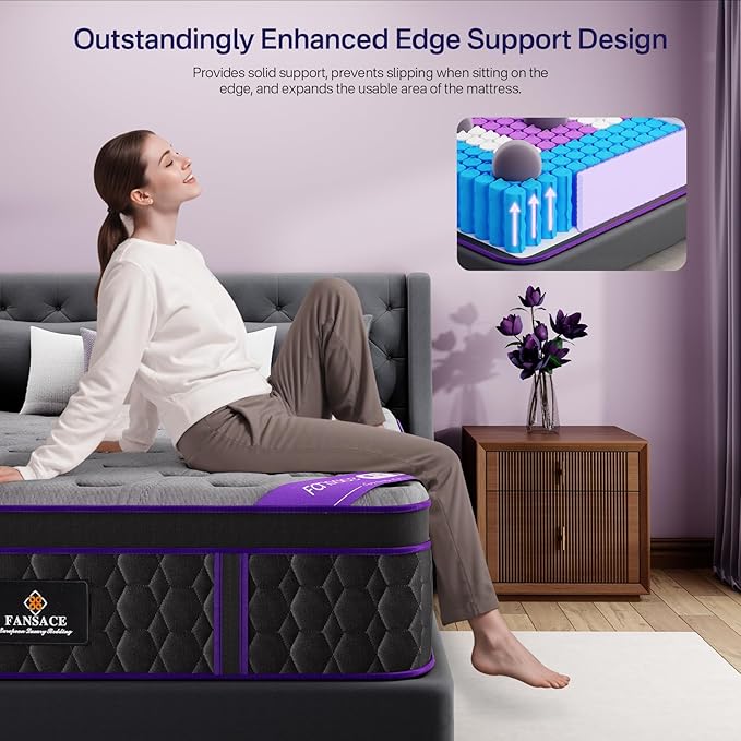 Queen Size Mattress, 18 Inch Deluxe Hybrid Queen Mattress in a Box, Cooling-Gel Memory Foam & Pocket Springs, Medium Firm, Pressure Relief, Extra Edge Support, 365-Night Trial (2026 Upgraded Support)