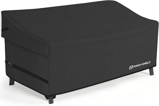 Porch Shield Waterproof Outdoor Deep Seat Sofa Cover –Patio Furniture Couch Cover 79W x 40D x 35H inch, Black by PorchShield