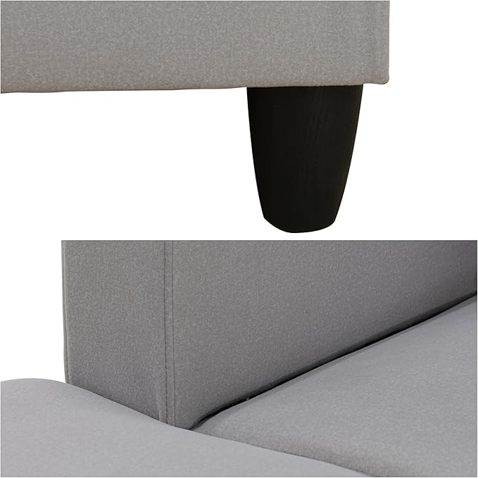 Sectional Couches for Living Room Furniture, 4 Seat L Shaped Couches with Ottoman, Modular Sectional Sofa for Apartment Furniture Sets, Grey
