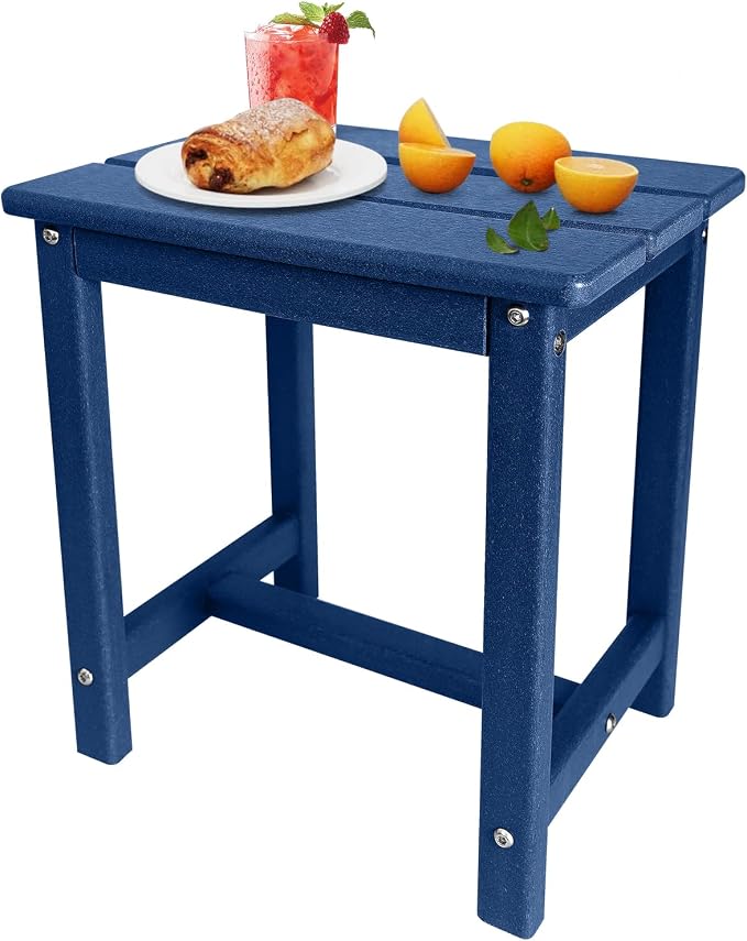 GARDENSTAR Adirondack Square Side Table,one-Tier Outdoor end Table, Patio Side Table for Pool,Porch,Backyard,Relaxing Companion (Blue) - Image 7