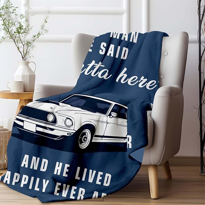 New Beginning Gifts for Men, Soft Flannel Blanket, Funny New Job Home Farewell Leaving Gifts for Coworker Boss Men, Retirement Gift for Man - 50’’ x 60’’