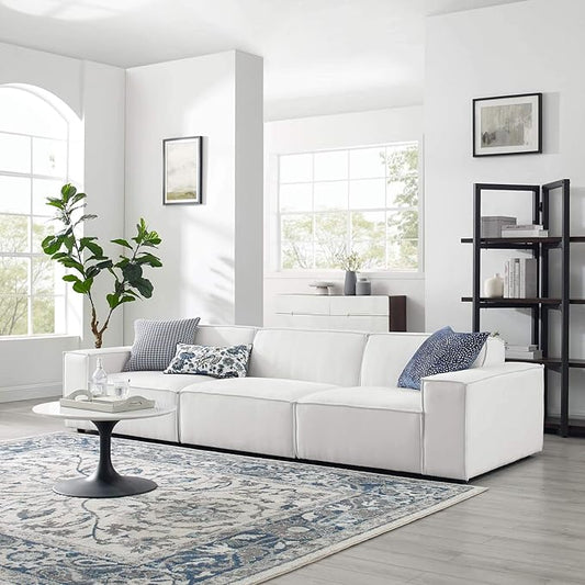 Modway EEI-4112-WHI Restore 3-Piece Sectional Sofa, White
