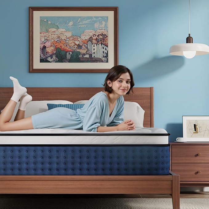 King Mattress 12 Inch,Medium Firm King Mattress in A Box, Memory Foam Mattress with Pocket Springs for Back Support, CertiPUR-US&Oeko-TEX Certified, Fiberglass Free, No Odor,365-Night Trial