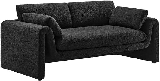 Modway EEI-6381-BLK Waverly Boucle Fabric Sofa, Black
