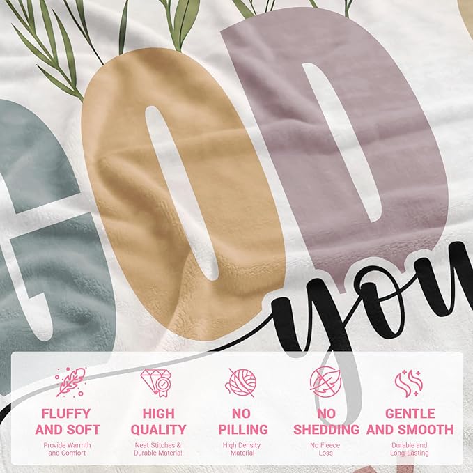 COMFAR Christian Gifts for Women Faith, Inspirational/Religious/Spiritual Gifts for Adults, Soft Throw Blankets for Women/Men, Personalized Blankets for Adults 50"x 60"