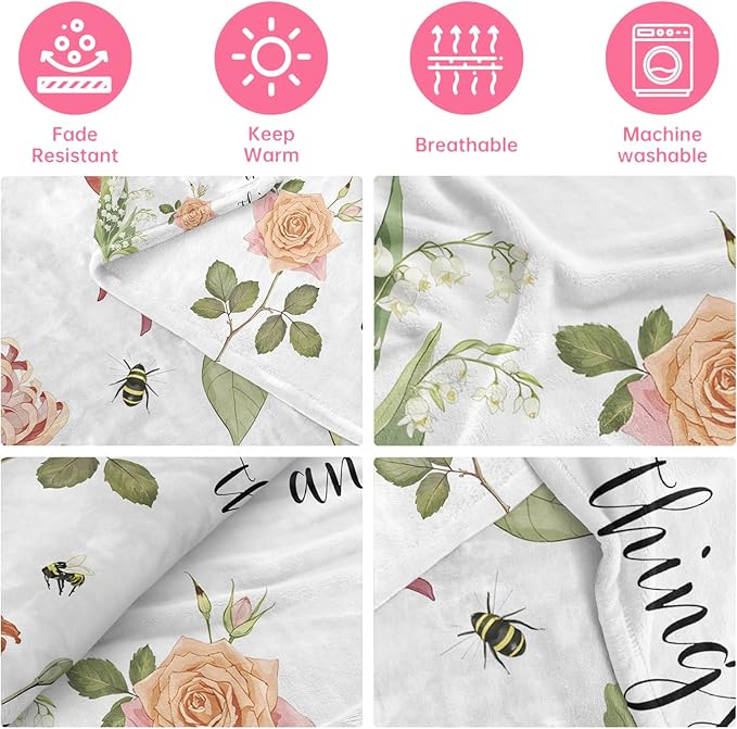 COMFAR Christian Gifts for Women Faith, Inspirational/Religious/Spiritual Gifts for Adults, Soft Throw Blankets for Women/Men, Personalized Blankets for Adults 40"x 50"