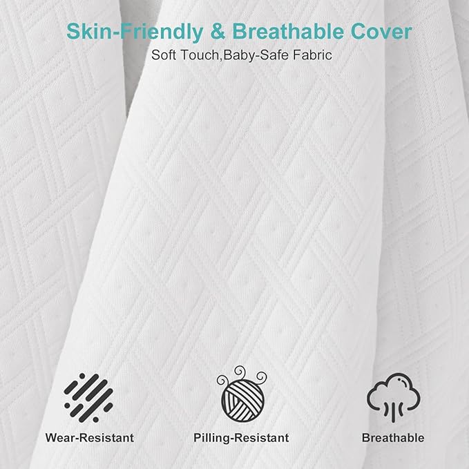 EDILLY 3 Inch Cooling Gel Memory Foam Mattress Topper Queen Size,with Removable & Washable Bamboo Cover,Soft Breathable Mattress Pad,Bed Topper for Back Pain Relief (60x80)