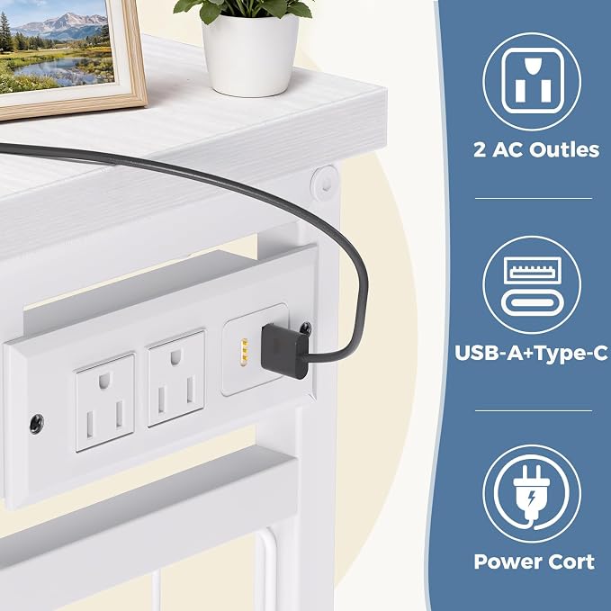 DUMOS Dresser for Bedroom with Hanging Rack, 6 Drawer Fabric Dresser with Charging Station and LED Lights, Closet Organizer & Storage Tower for Living Room, Entryway, Apartment, Pink - Image 7