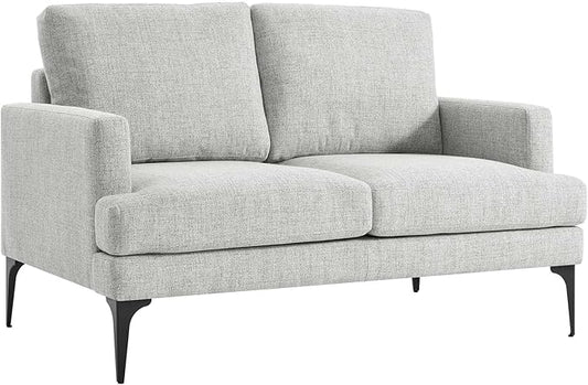 Modway EEI-6006-LGR Evermore Upholstered Fabric Loveseat, Light Gray