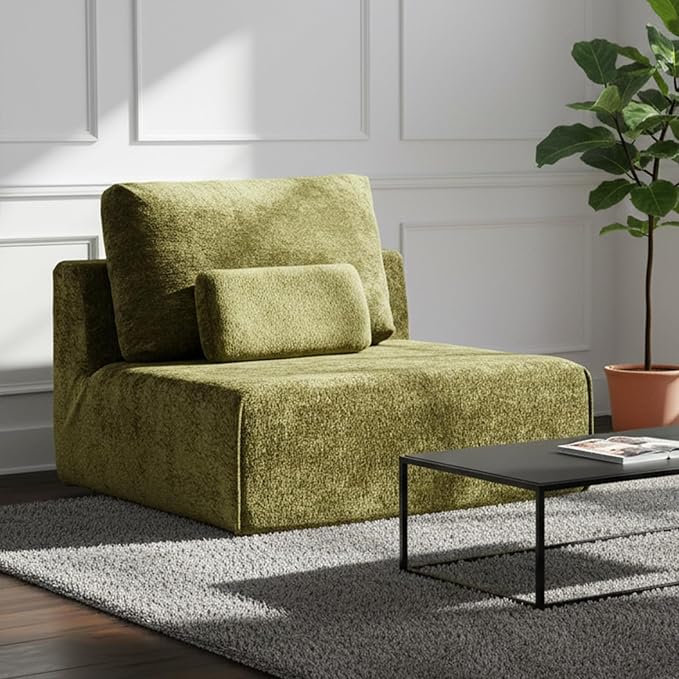 Modular Sectional Sofa, 3-Piece Green Plush Velvet Couch Loveseat, No-Assembly Compressed Deep-Seat 3-Seat for Living Rooms Family Spaces Reading Nooks