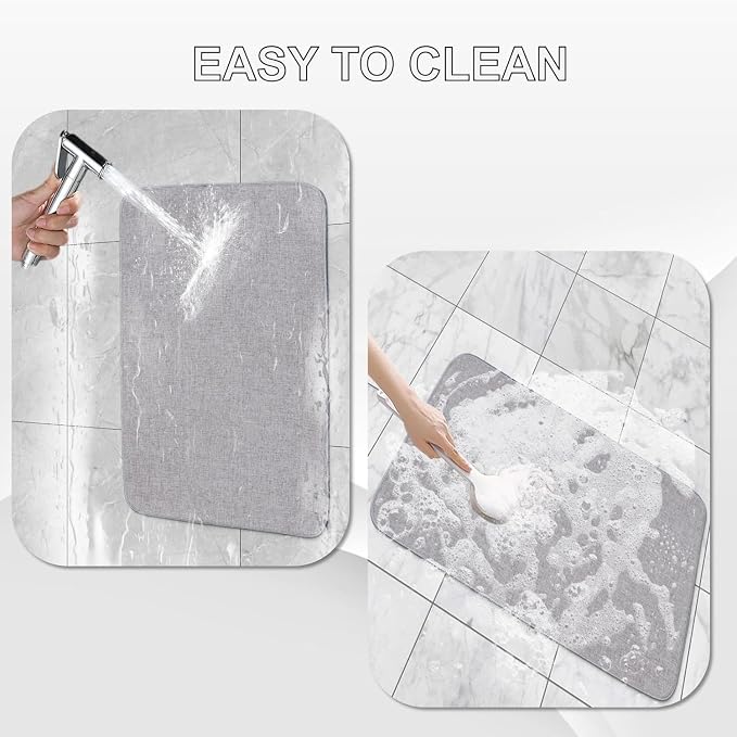 1/10 Inch Ultra Thin Indoor Door Mat, Long-Lasting & Maximum Non-Slip Rubber Backing, Washable & Stain-Resistant Entryway Mat with Powerful Dirt Trapper for Hallway and Kitchen, 47"x24", Gray - Image 7