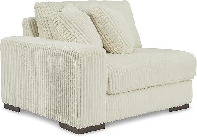 Signature Design by Ashley Lindyn Casual Anti Sag L-Shaped 6-Piece Sectional with Reversible Cushions and 9 Accent Pillows, White