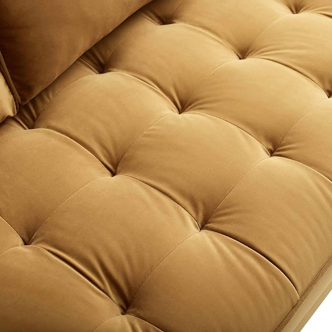 Modway Valour Performance Velvet Loveseat, Cognac Valour Performance Velvet Loveseat