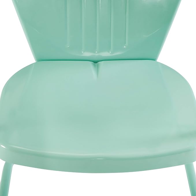 Crosley Furniture Griffith Outdoor Chair, Retro Metal Patio Chairs for Dining, Porch, Deck, Balcony, Aqua - Image 12