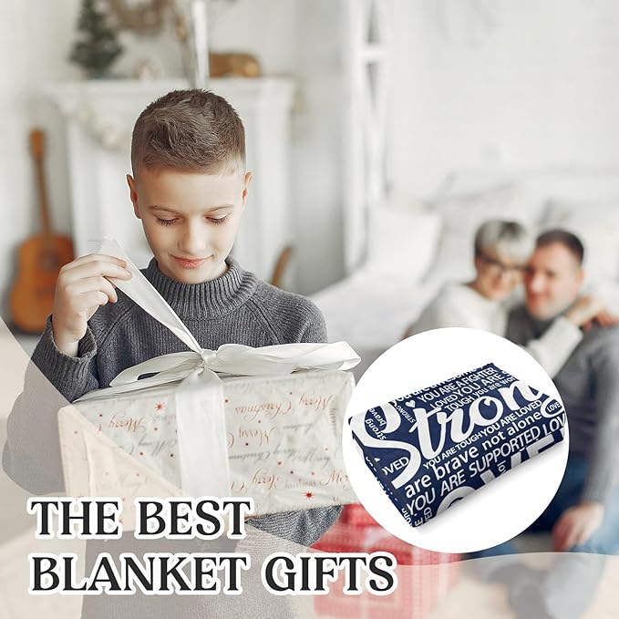 Blanket Gifts for Women Men - Get Well Blanket, Inspirational Gifts for Him Her, Feel Better After Surgery Present, Thinking of You Gift for Boyriend Dad Husband 60'' x 50''