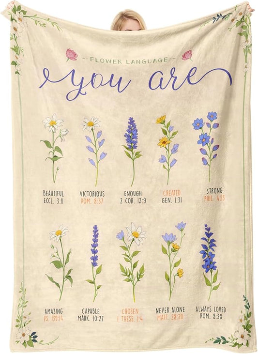 COMFAR Christian Gifts for Women Faith, Inspirational/Religious/Spiritual Gifts for Adults, Soft Throw Blankets for Women/Men, Personalized Blankets for Adults 40"x 50"