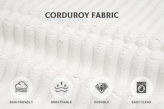 Homguava Modular Sectional Couches for Living Room,105" Cloud Couch with L-Shape Chaise,Comfy Sofa Living Room Sofas with Deep Seat,No Assembly L Couch,Corduroy Fabric(Beige,L)