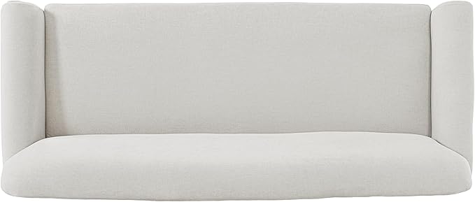 Christopher Knight Home Sola 77.5'' Modern Chenille Upholstered Loveseat Sofa with Rolled Armrest and Rubberwood Frame, 2-Seater Home Sofa Living Room, Comfy Couch for Hotel/Apartment, Light Grey