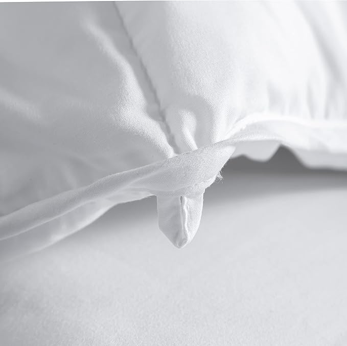 Dorrin Nessin Bedding White Winter Extra Fluffy Twin Size Down Alternative Comforter, Heavyweight All Season Fiberfill Comforter Duvet Insert with 8 Corner Tabs