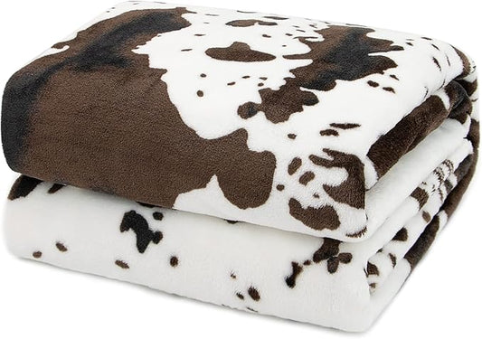 Cute Cow Print Blanket for Kids Cozy Soft Lightweight Cow Throw Blanket Warm Fleece Fuzzy Plush All Season Sofa Bed Travel Couch Cow Blankets Gifts for Baby Toddler Pet 40"x50"