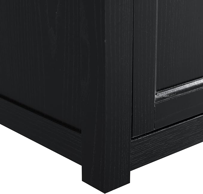 Crosley Furniture Camden Corner TV Stand for 65+ inch TVs, Entertainment Center with Storage Shelves, Black - Image 12